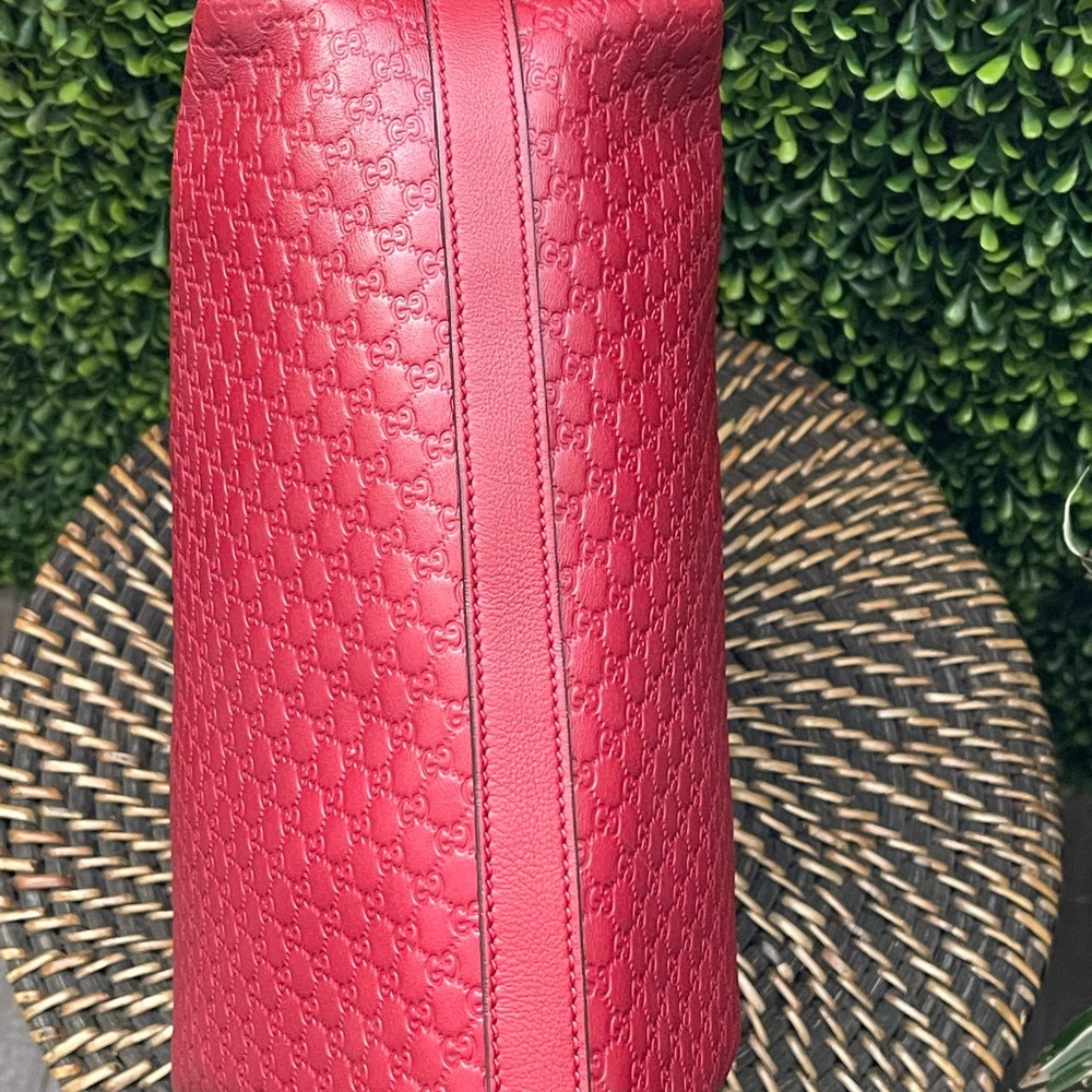 Gucci pre owned Microguccissima dark red  hobo - Picture 11 of 14